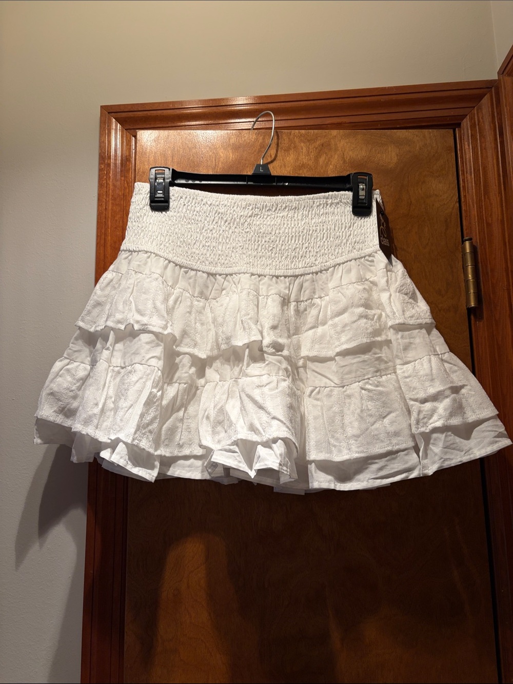 art class White Ruffled Tiered Girls Skirt